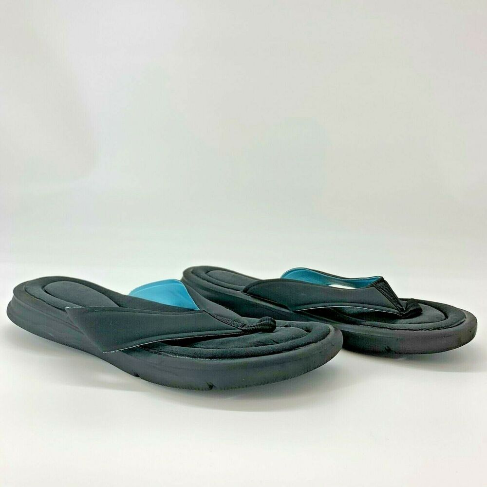 Women's Black Slip-On Flat Thong Flip Flop Summer Sandals Women's Size 9/10